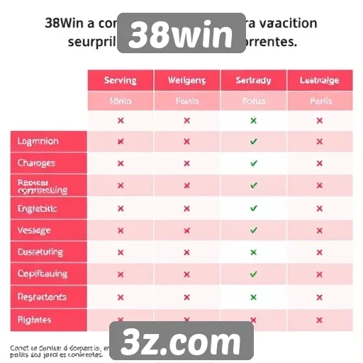 Comparação entre 38win e concorrentes no mercado